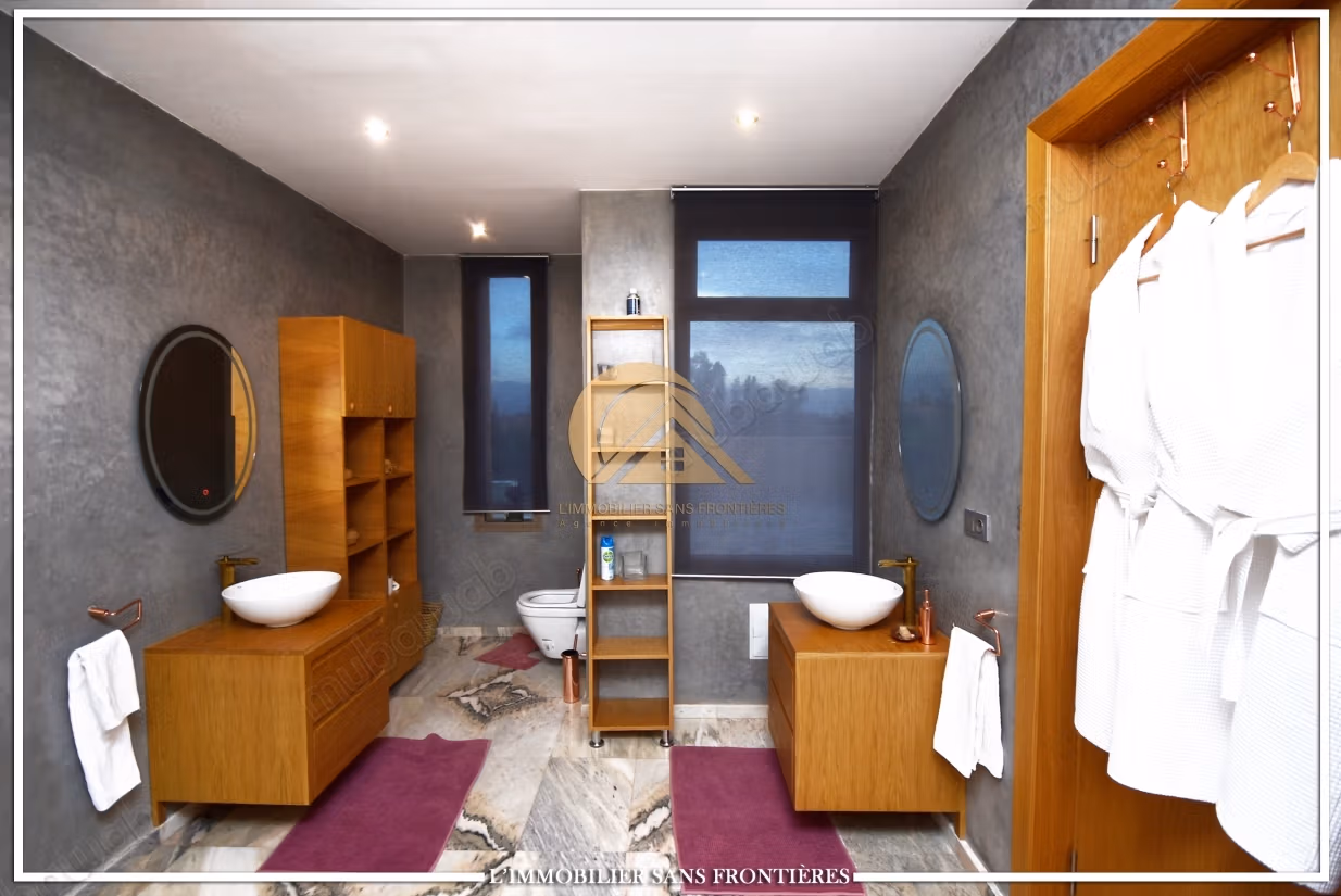 Villa privata arredata in affitto sulla Strada di Ouarzazate, Marrakech – Grande piscina privata e vista sull'Atlas