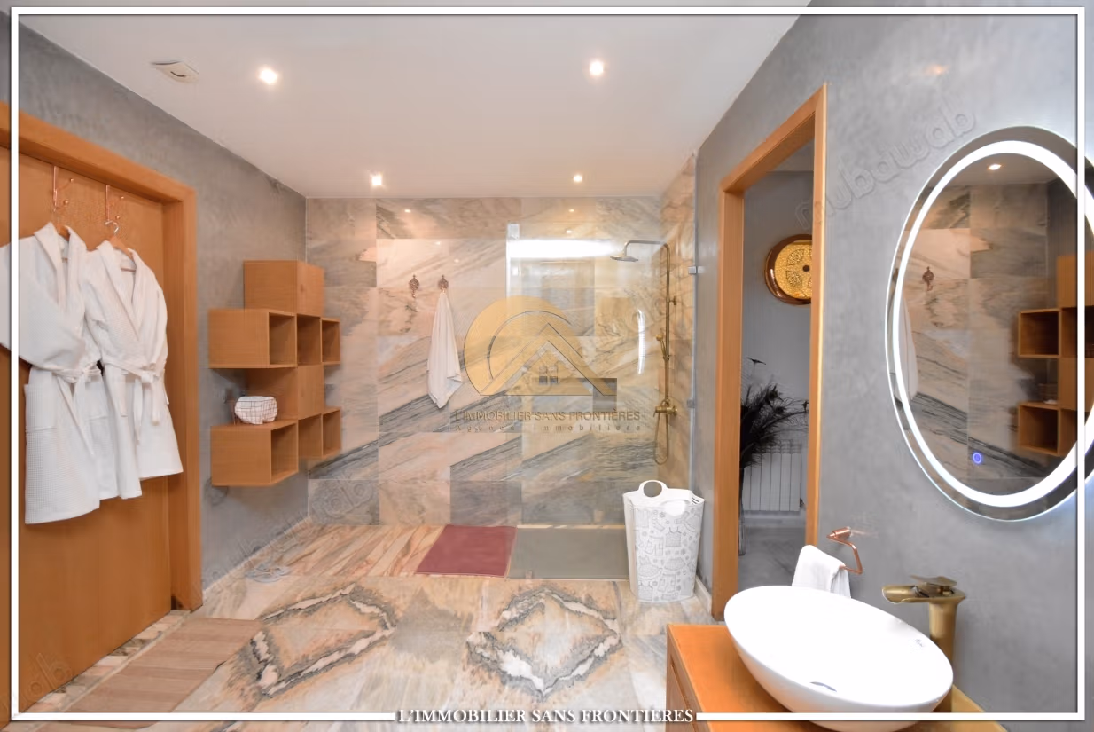 Villa privata arredata in affitto sulla Strada di Ouarzazate, Marrakech – Grande piscina privata e vista sull'Atlas