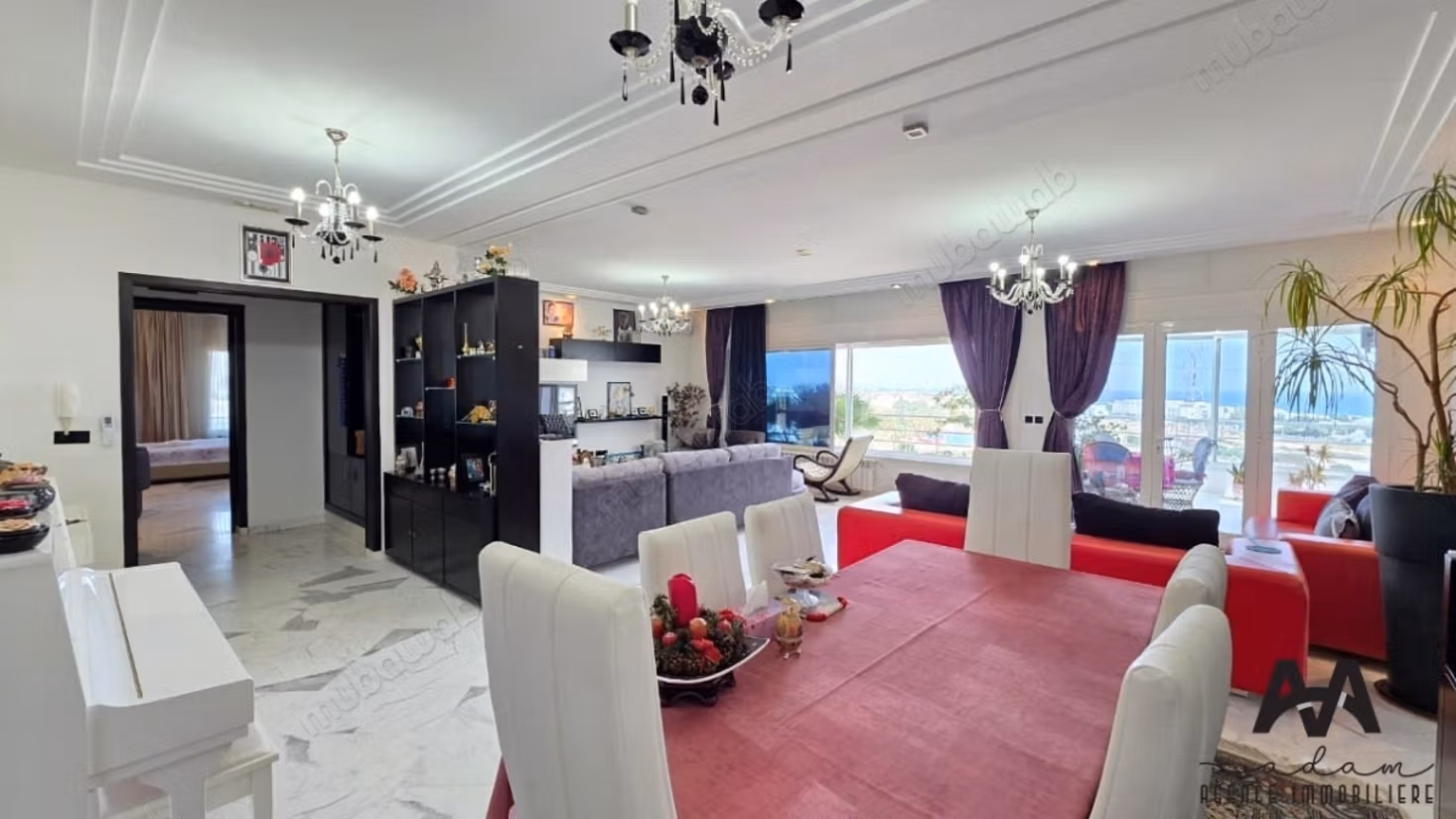 Penthouse S3 de 366 m² vue sur mer à hammamet Nord