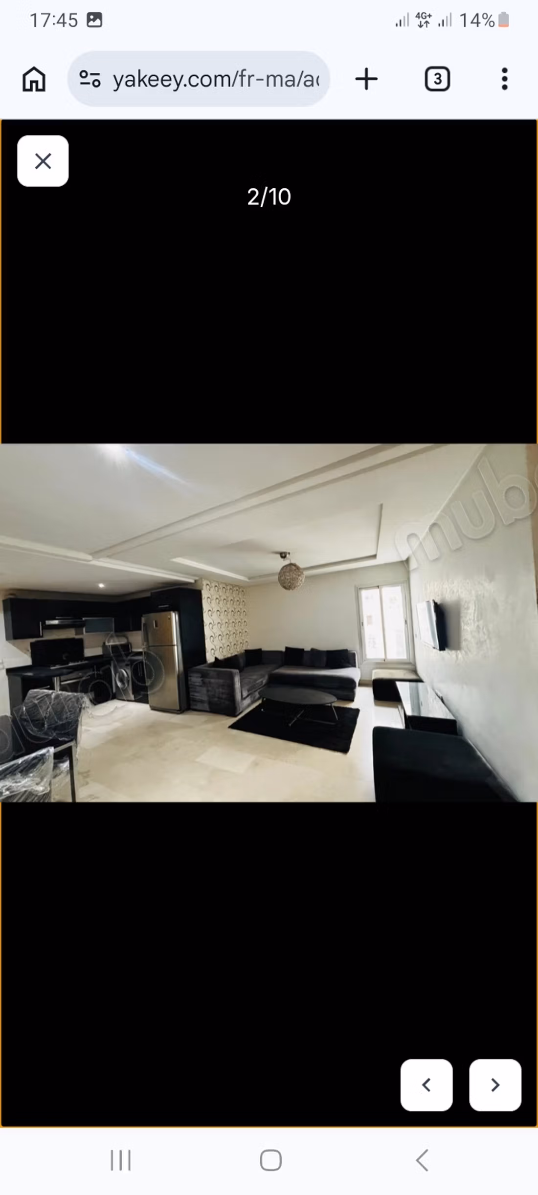 Affitto di un appartamento a Maârif. 2 camere confortevoli. Ammobiliato