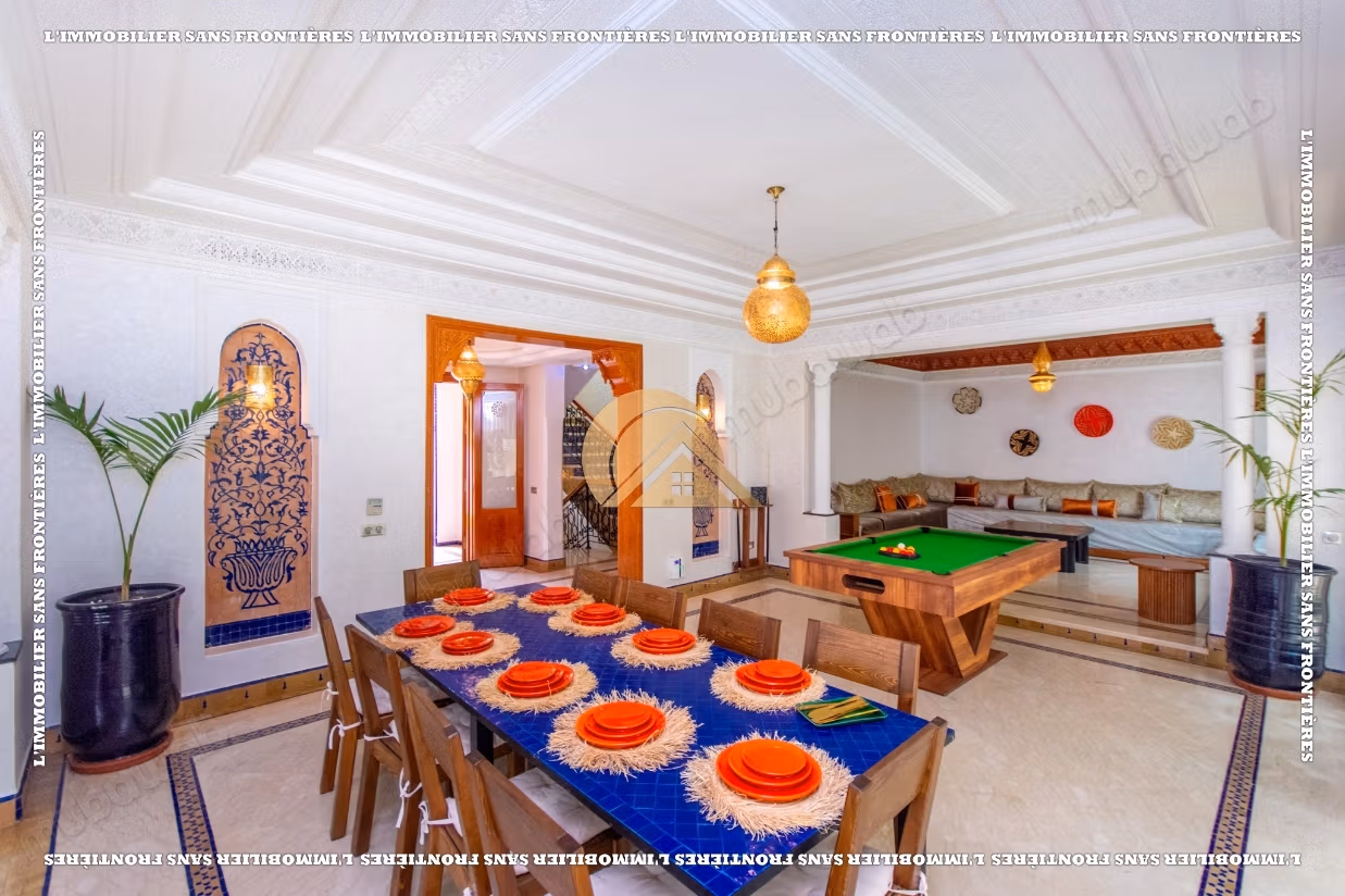 Villa meublée à louer à Targa avec piscine privée, hammam et sauna
