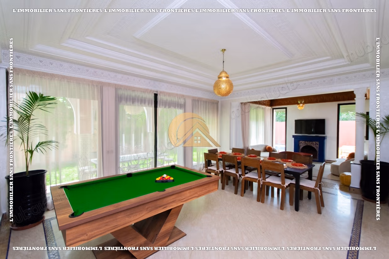 Villa meublée à louer à Targa avec piscine privée, hammam et sauna