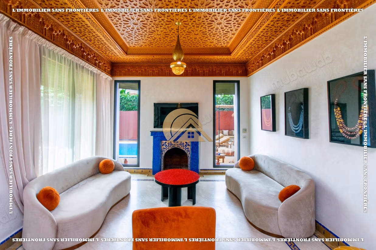 Villa meublée à louer à Targa avec piscine privée, hammam et sauna