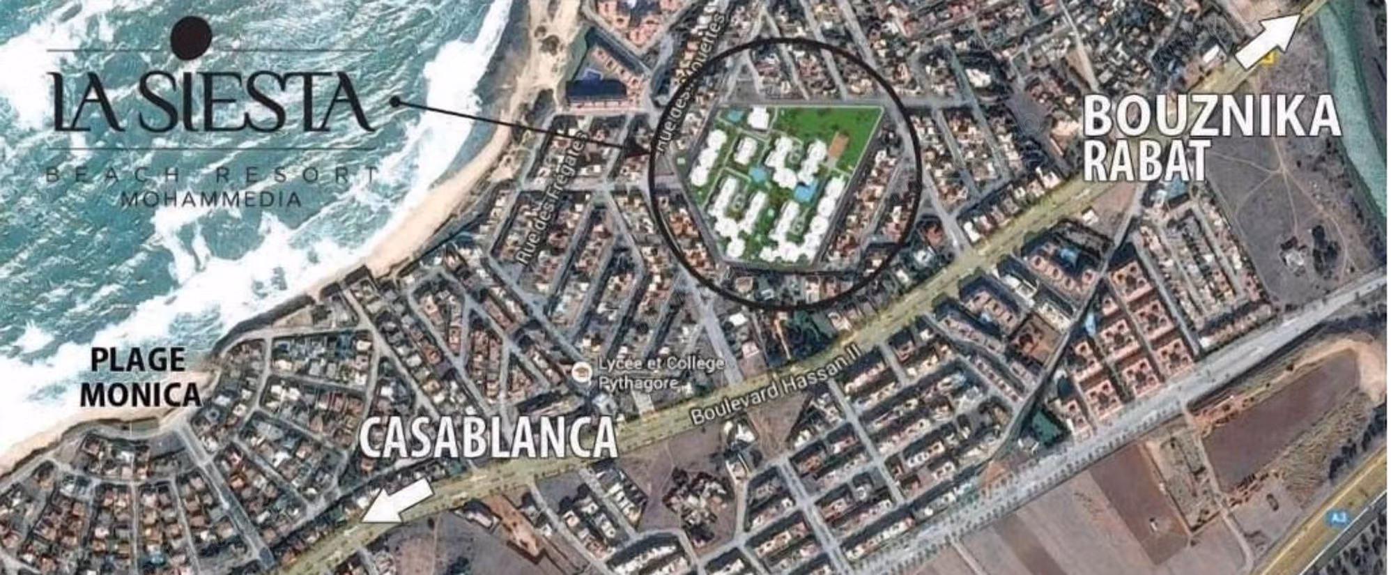 La Siesta Resort Beach, Mohammedia, Residencia Segura con Piscina a Pocos Pasos de la Playa