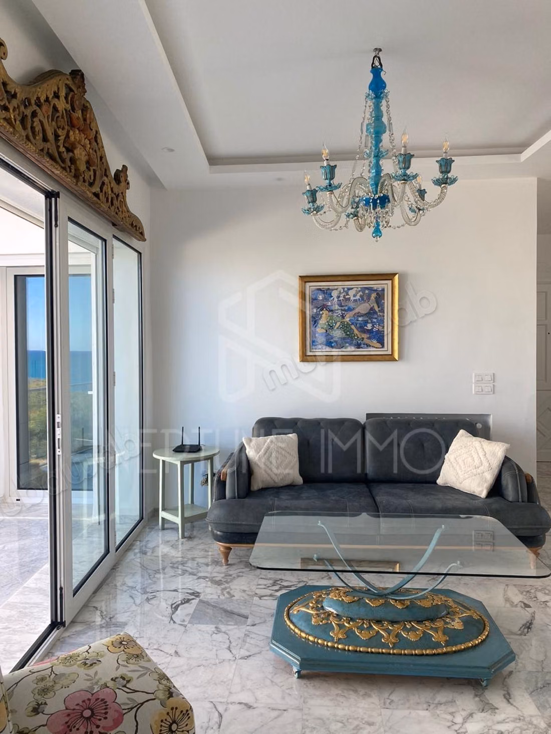 Appartement vue sur mer et plage privée à Gammarh