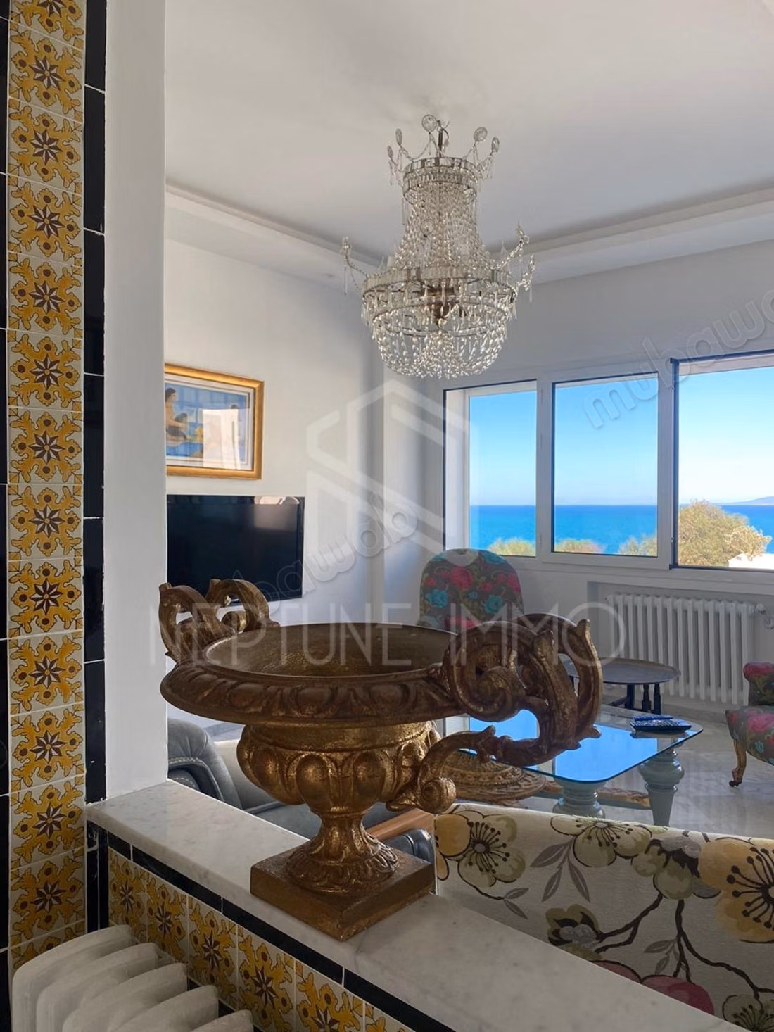Appartement vue sur mer et plage privée à Gammarh
