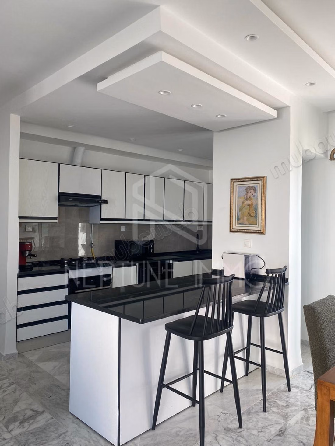 Appartement vue sur mer et plage privée à Gammarh