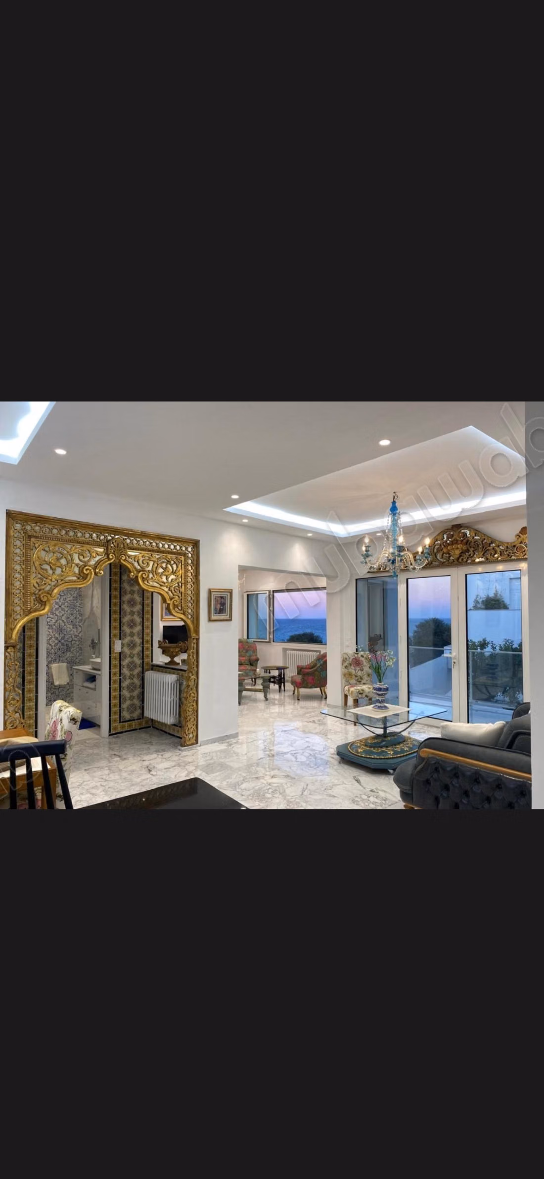 Appartement vue sur mer et plage privée à Gammarh