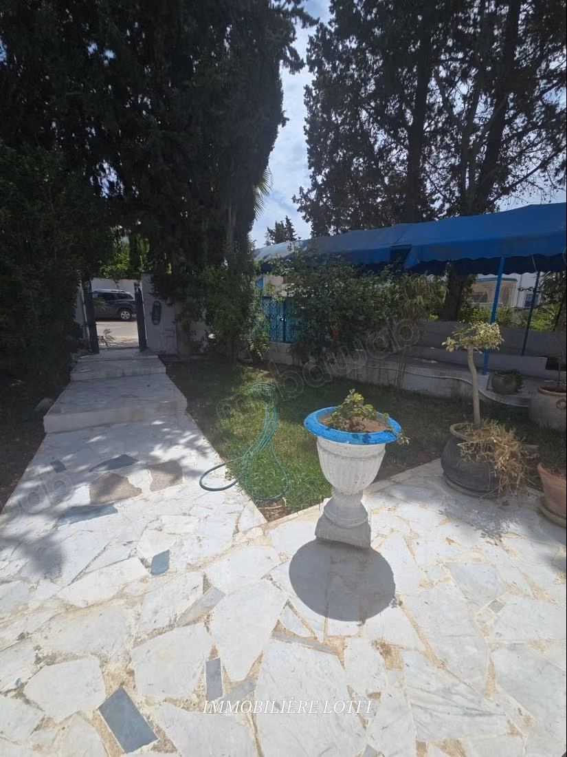 Rent your house in Gammarth Supérieur. 4 bedrooms. Terrace and garden
