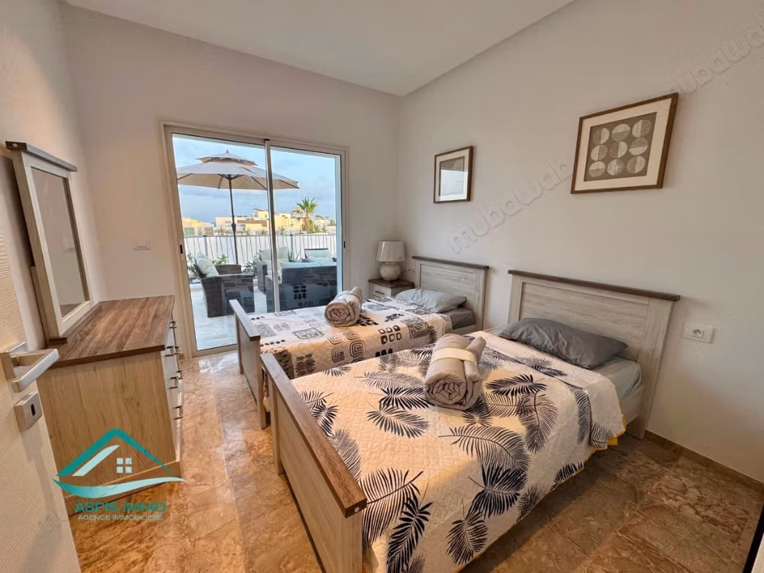 Apartment S2 300 meters from the white beach of Kelibia