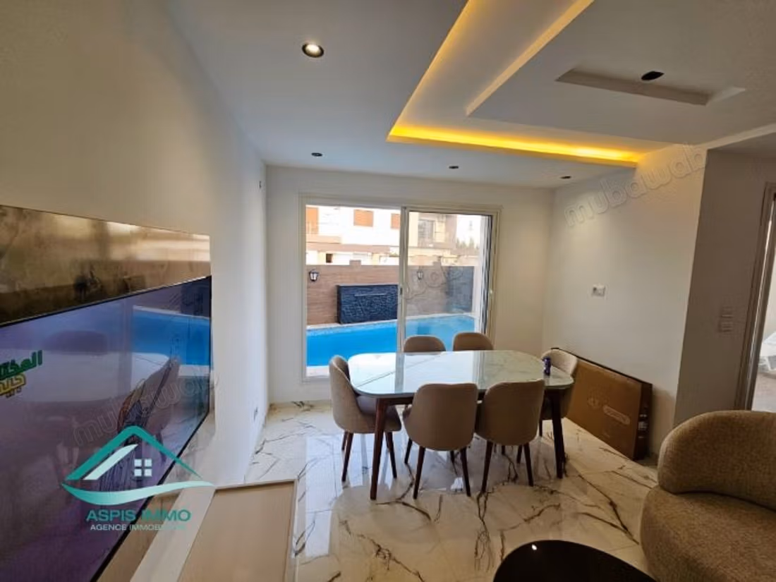 Rez de chaussée S3 avec piscine à Kelibia