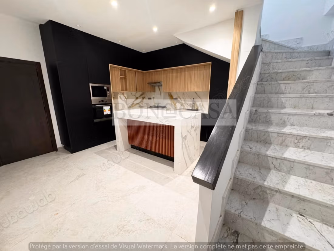 Villa neuve S3 vue mer meublée à louer à la Marsa