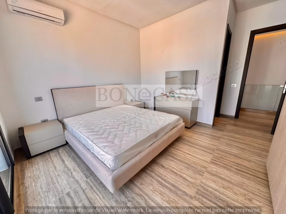 Villa neuve S3 vue mer meublée à louer à la Marsa