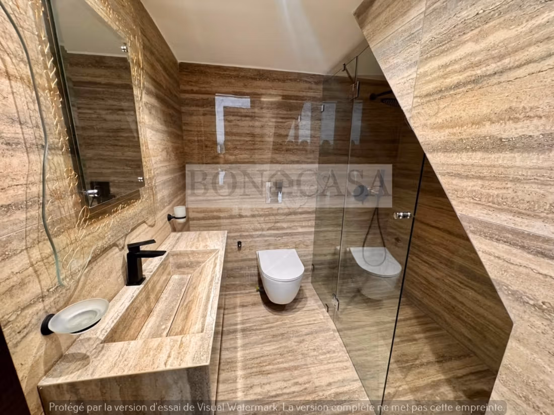 Villa neuve S3 vue mer meublée à louer à la Marsa