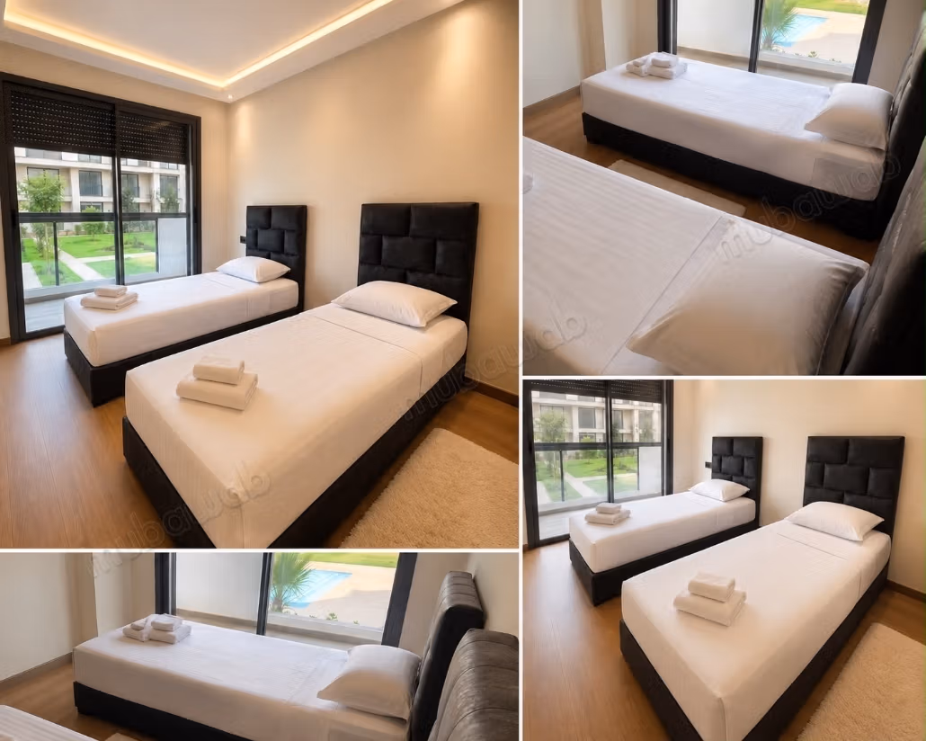 Très joli appartement, vu sur piscine