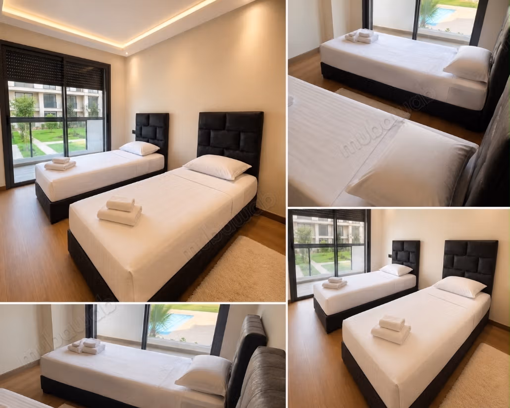 Très joli appartement, vu sur piscine