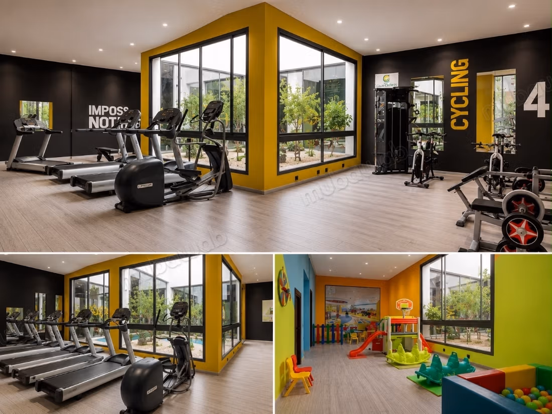 Très joli appartement, vu sur piscine