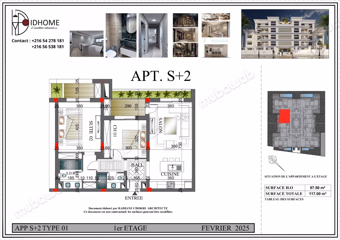 For Sale Elegant S2 Apartment with terrace in M9