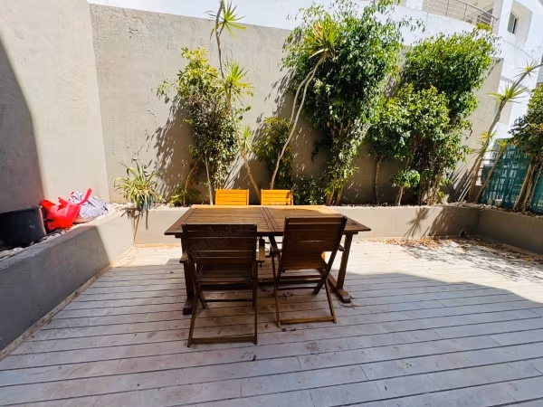 Furnished apartment for rent in Breton farmhouse terrace