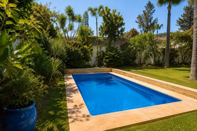 Villa de prestigio en alquiler en Anfa Superior - 3 habitaciones, piscina, jardines