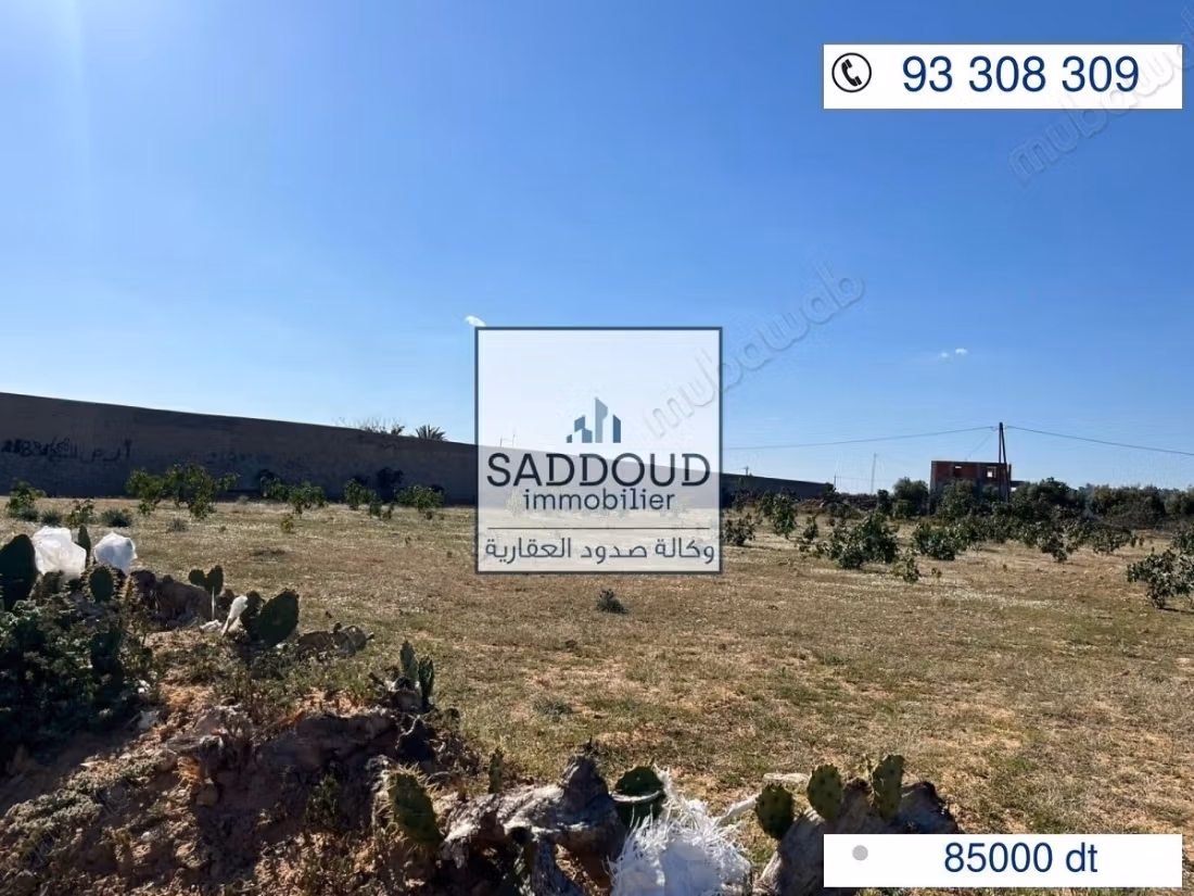 Land 1,500 m² for sale Route El Afrane