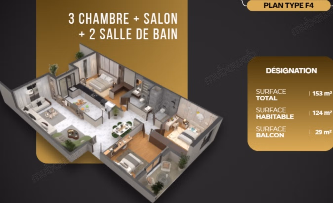 F4 Apartment 153 m² – California Casablanca
