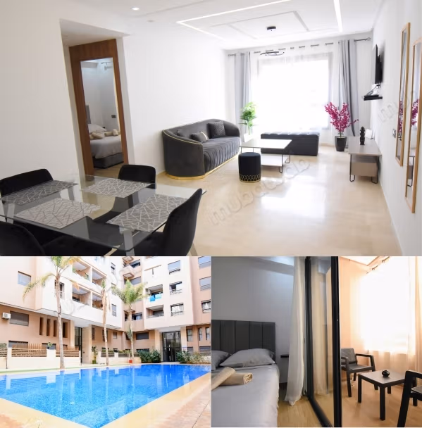 Jardín Menara – 2 habitaciones amuebladas, piscina y aparcamiento
