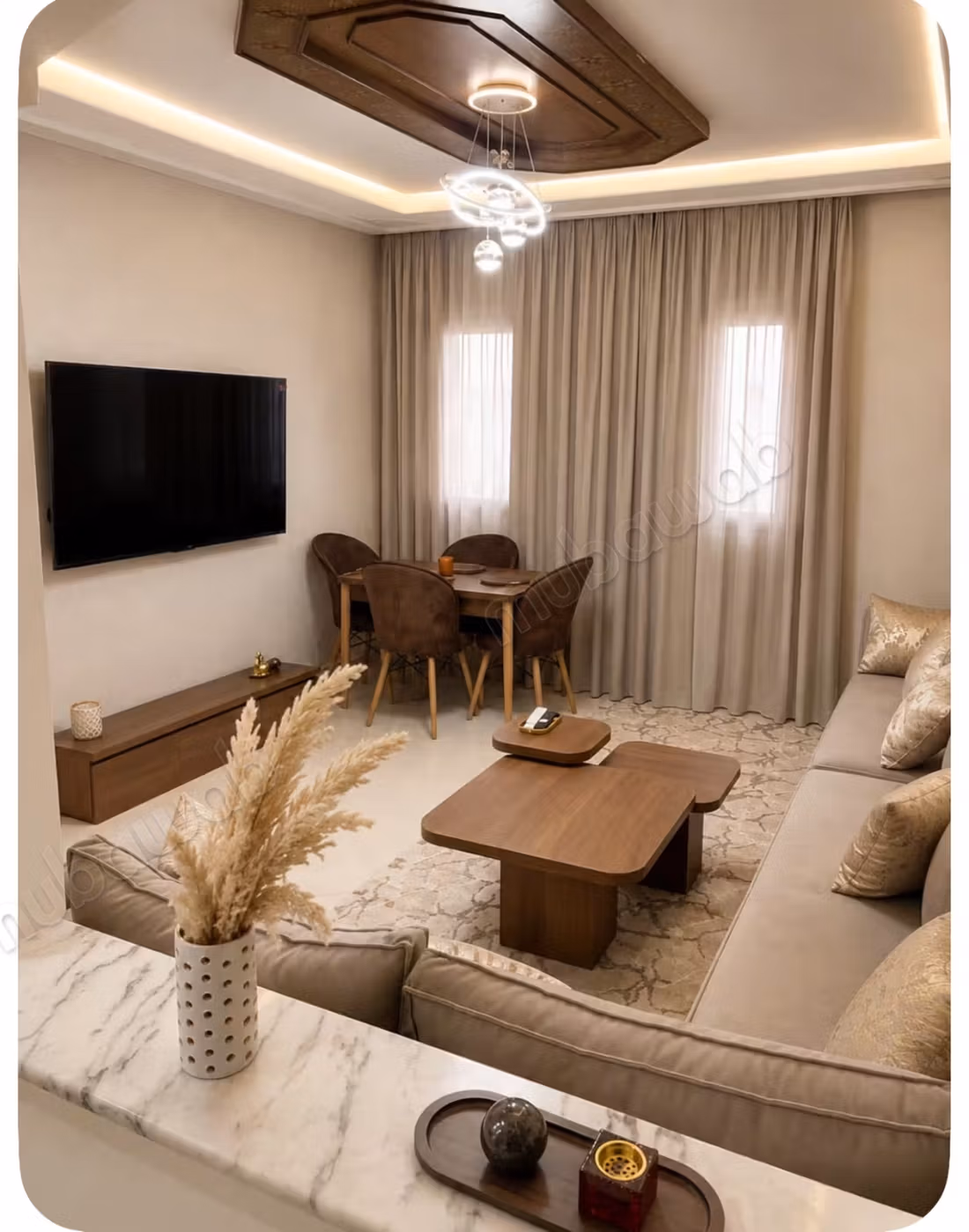 Gemeubileerd appartement te huur in het stadscentrum