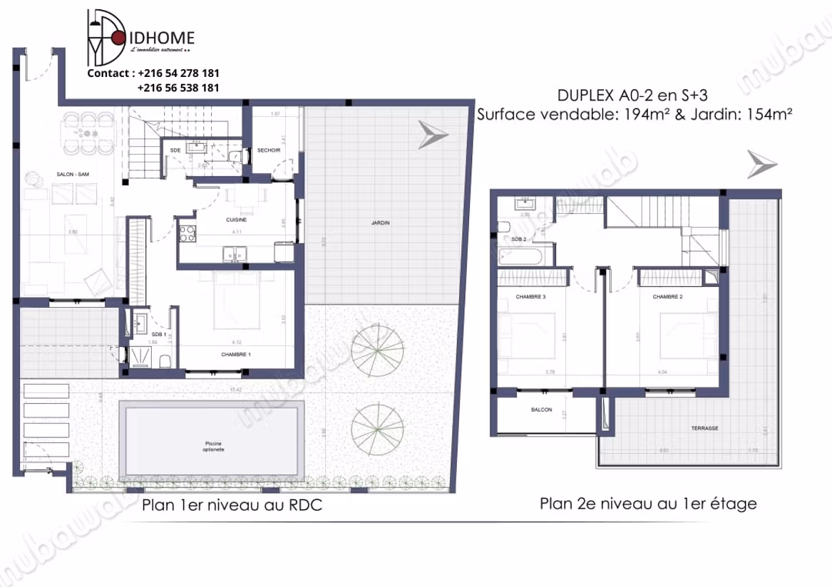For sale Duplex S3 with swimming pool and garden in M9C