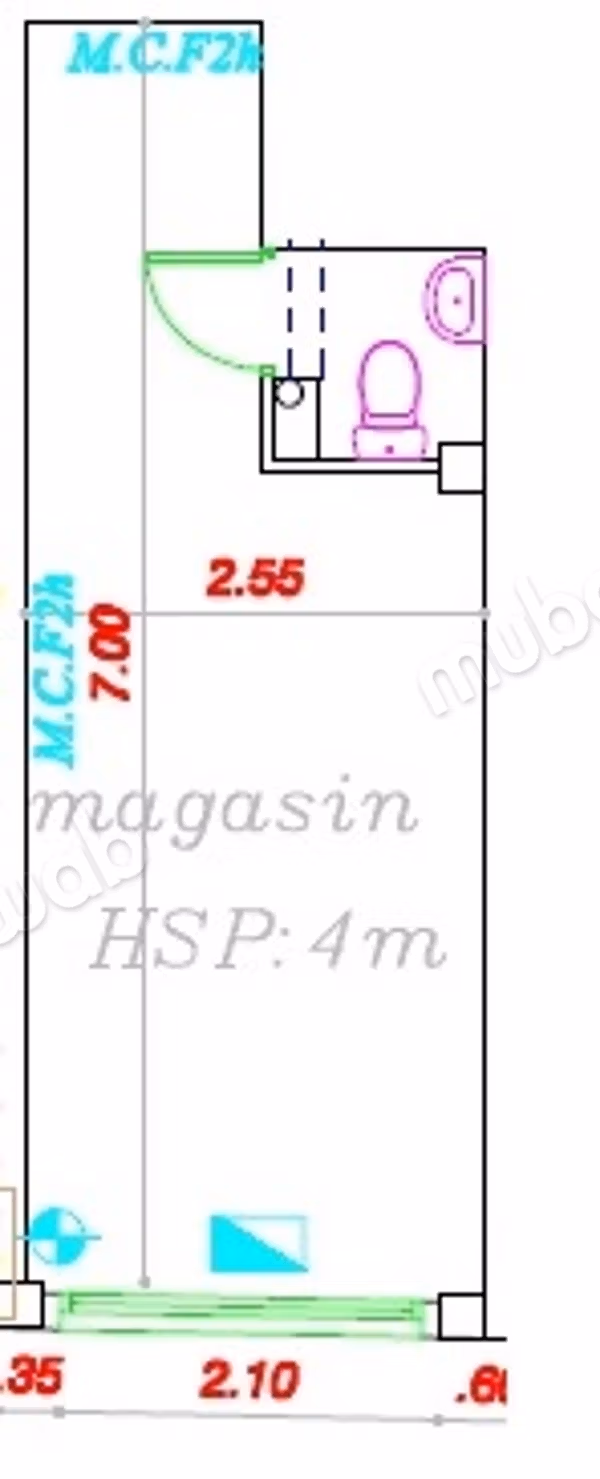 New store 17m² with WC for sale in Moulay Rachid