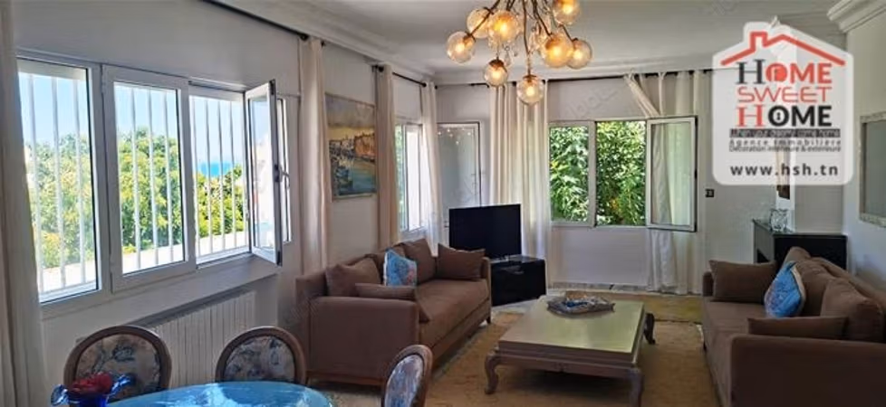 Floor of furnished villa S3 Elaris for rent in Dermech