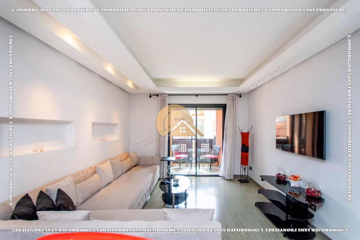 Gemeubileerd appartement te huur in Gueliz, Marrakech – 4e verdieping met terras – 60 m²