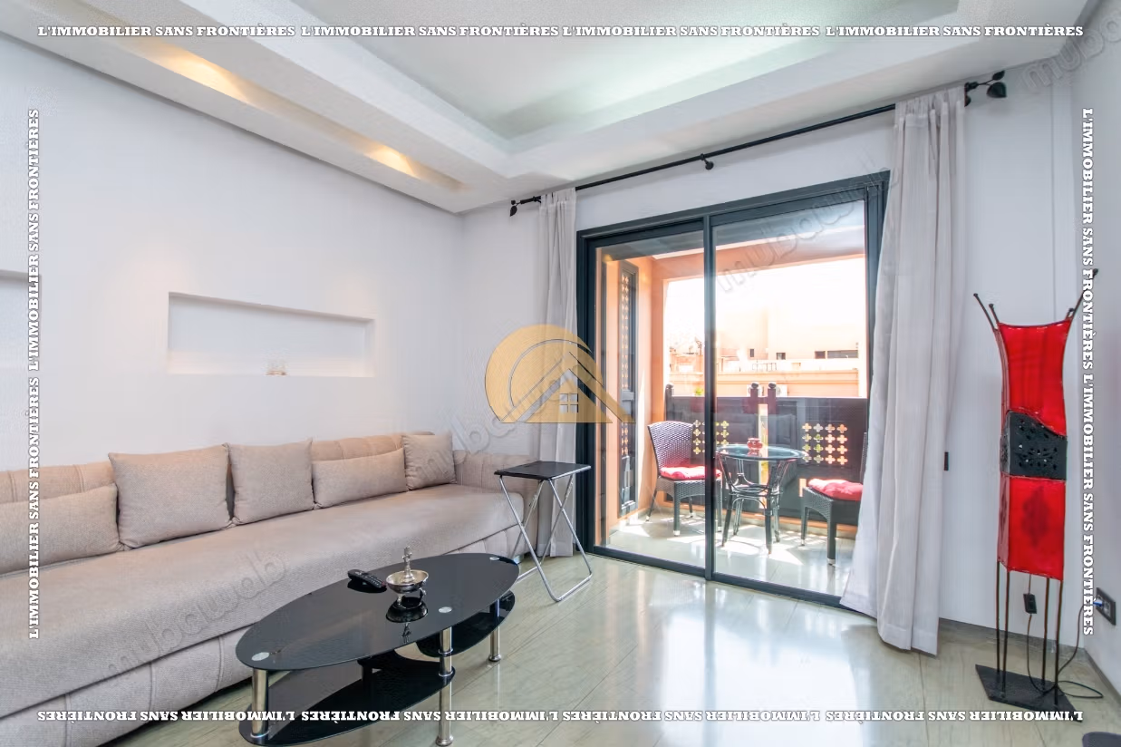 Gemeubileerd appartement te huur in Gueliz, Marrakech – 4e verdieping met terras – 60 m²
