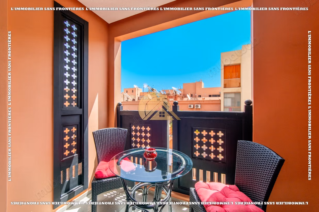 Gemeubileerd appartement te huur in Gueliz, Marrakech – 4e verdieping met terras – 60 m²