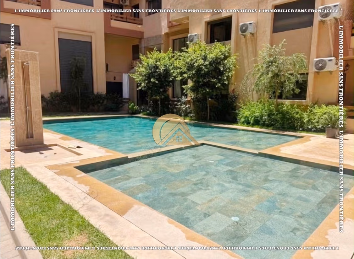 Apartamento amueblado en alquiler en Semlalia con piscina — 91 m²