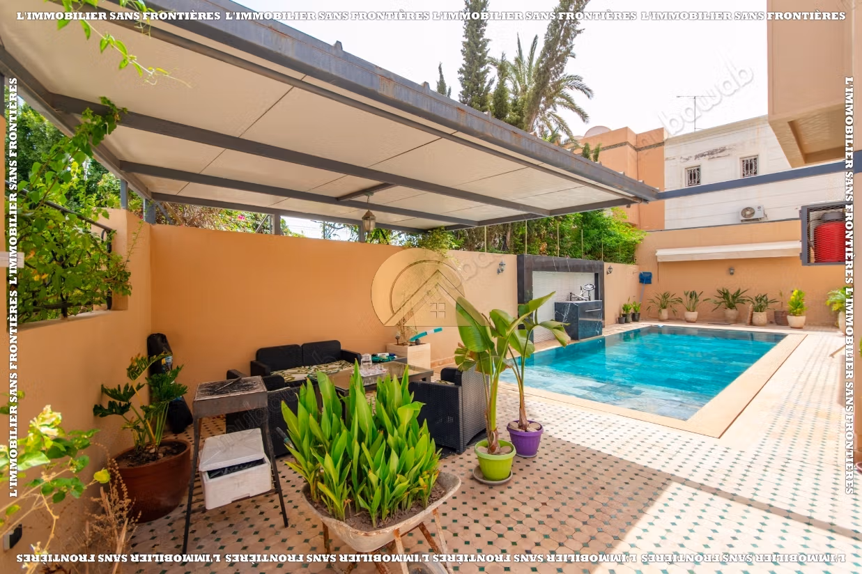 Empty villa for sale in Targa, Marrakech – Private pool – Land 400 m²