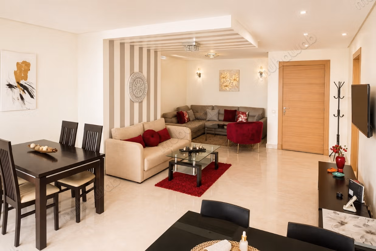 Hoge kwaliteit gemeubileerd 2-slaapkamer appartement van 78 m² te huur - Palmier, Casablanca