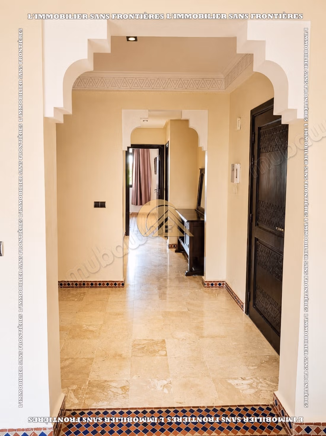 Furnished apartment for rent on the Casablanca road with a shared pool