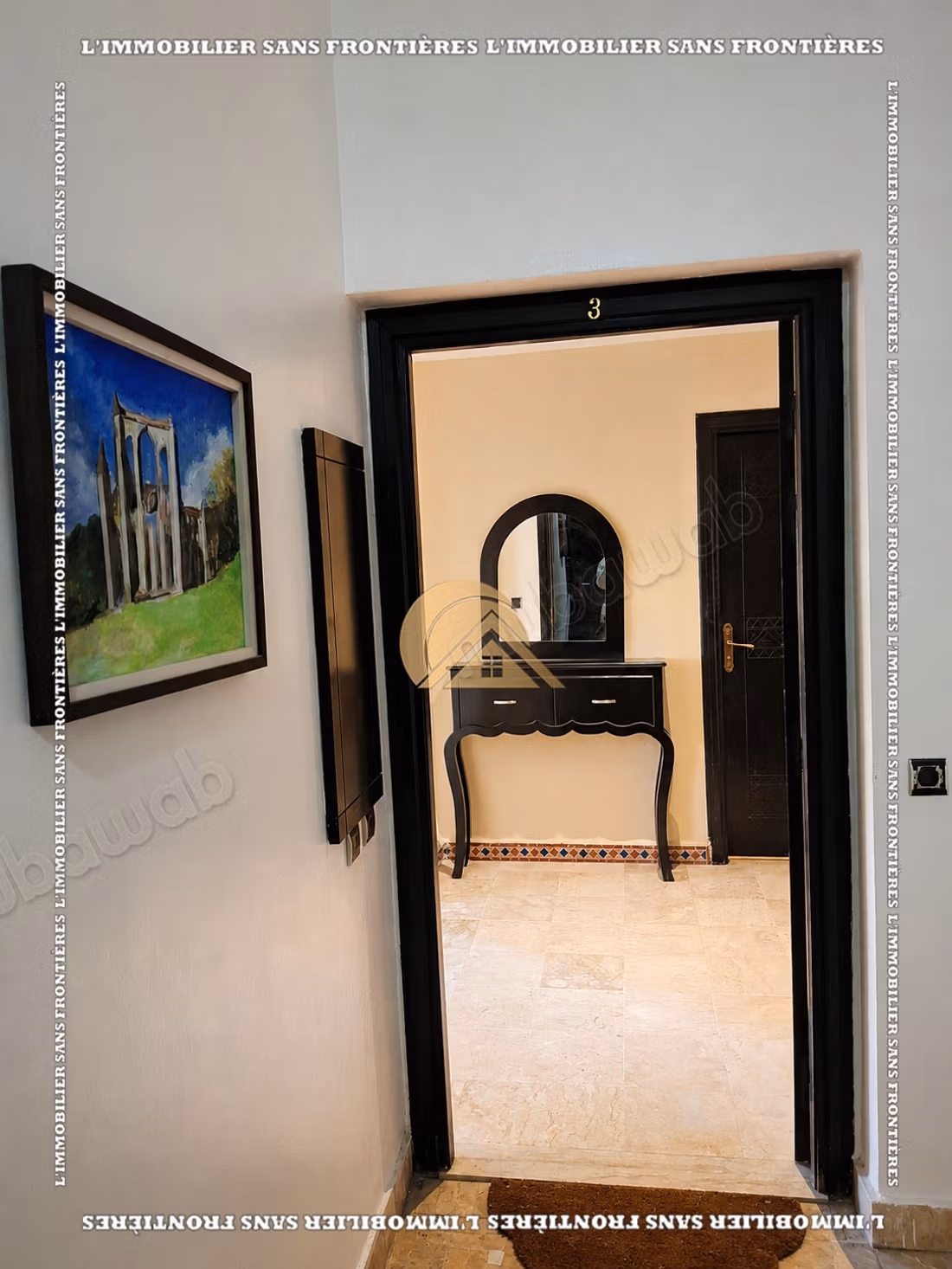 Furnished apartment for rent on the Casablanca road with a shared pool