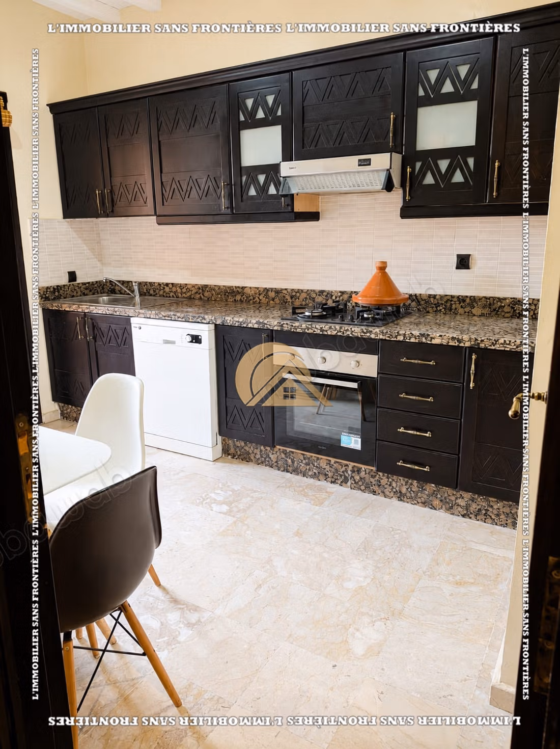 Furnished apartment for rent on the Casablanca road with a shared pool