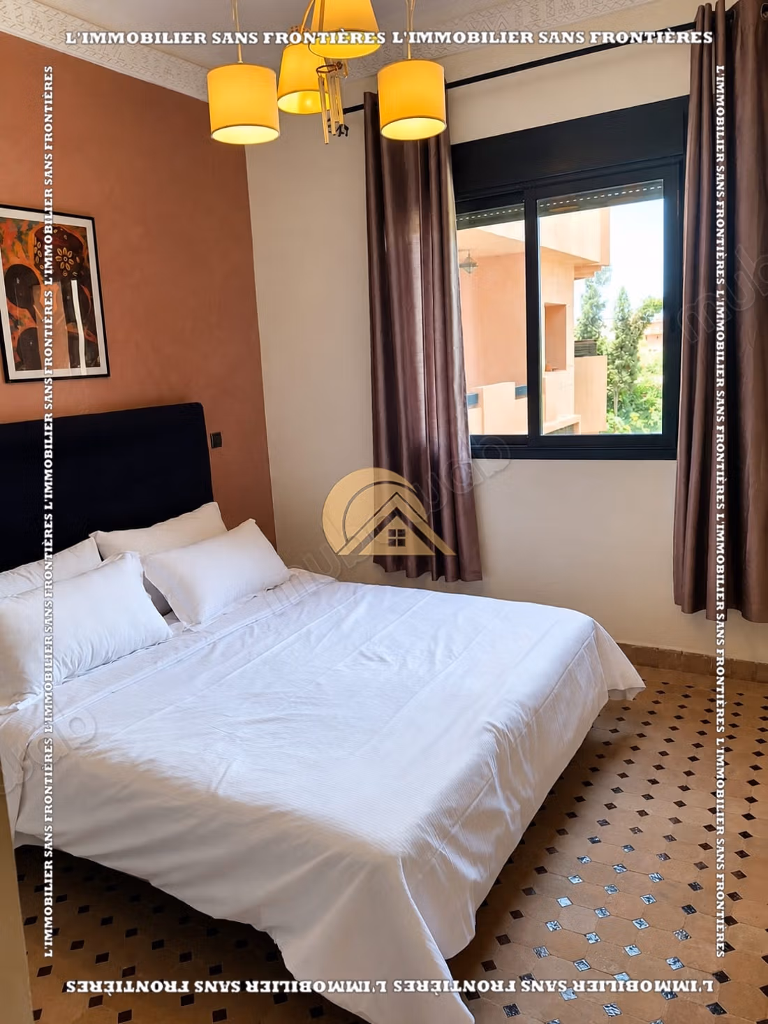 Furnished apartment for rent on the Casablanca road with a shared pool