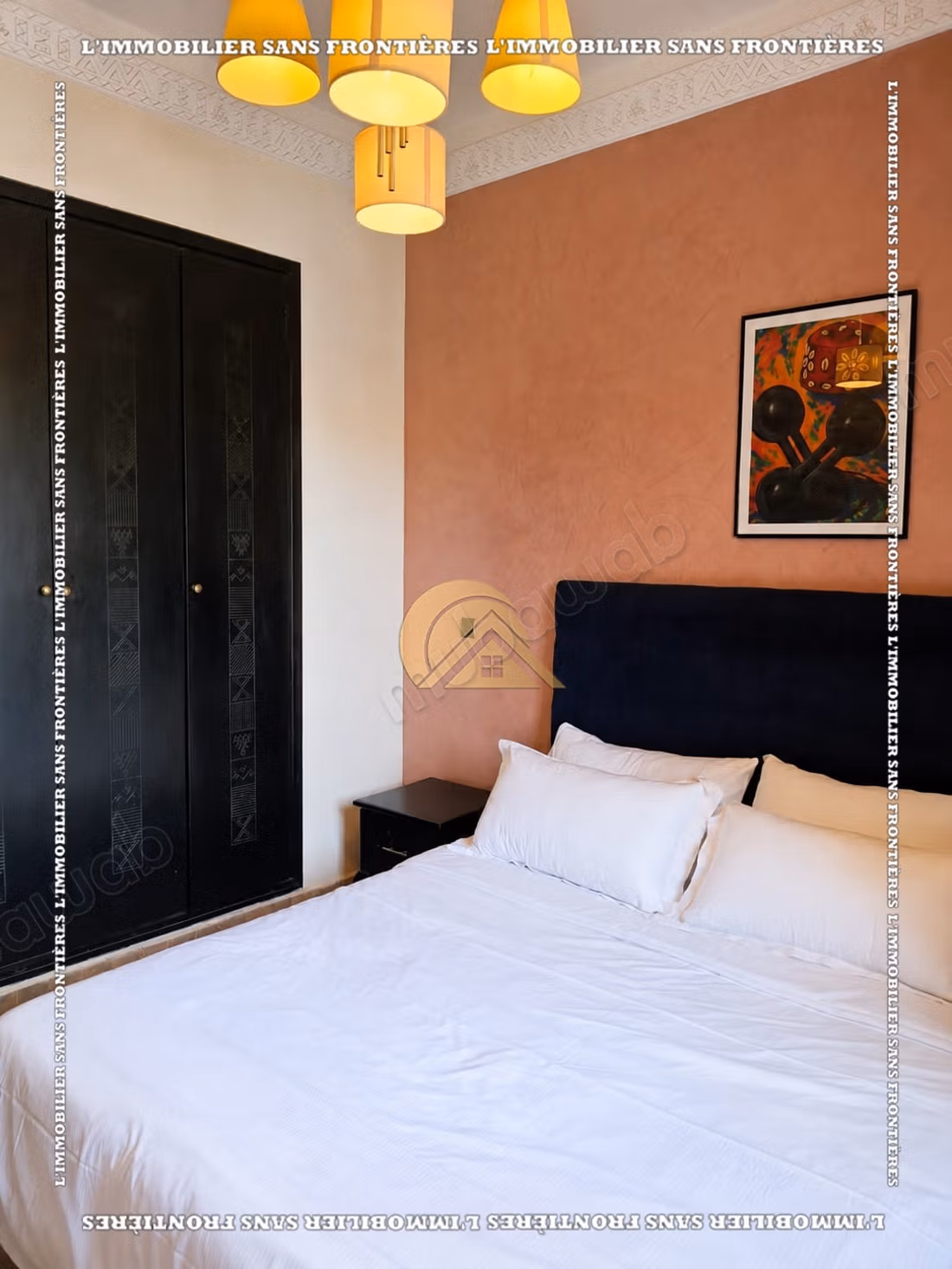 Furnished apartment for rent on the Casablanca road with a shared pool