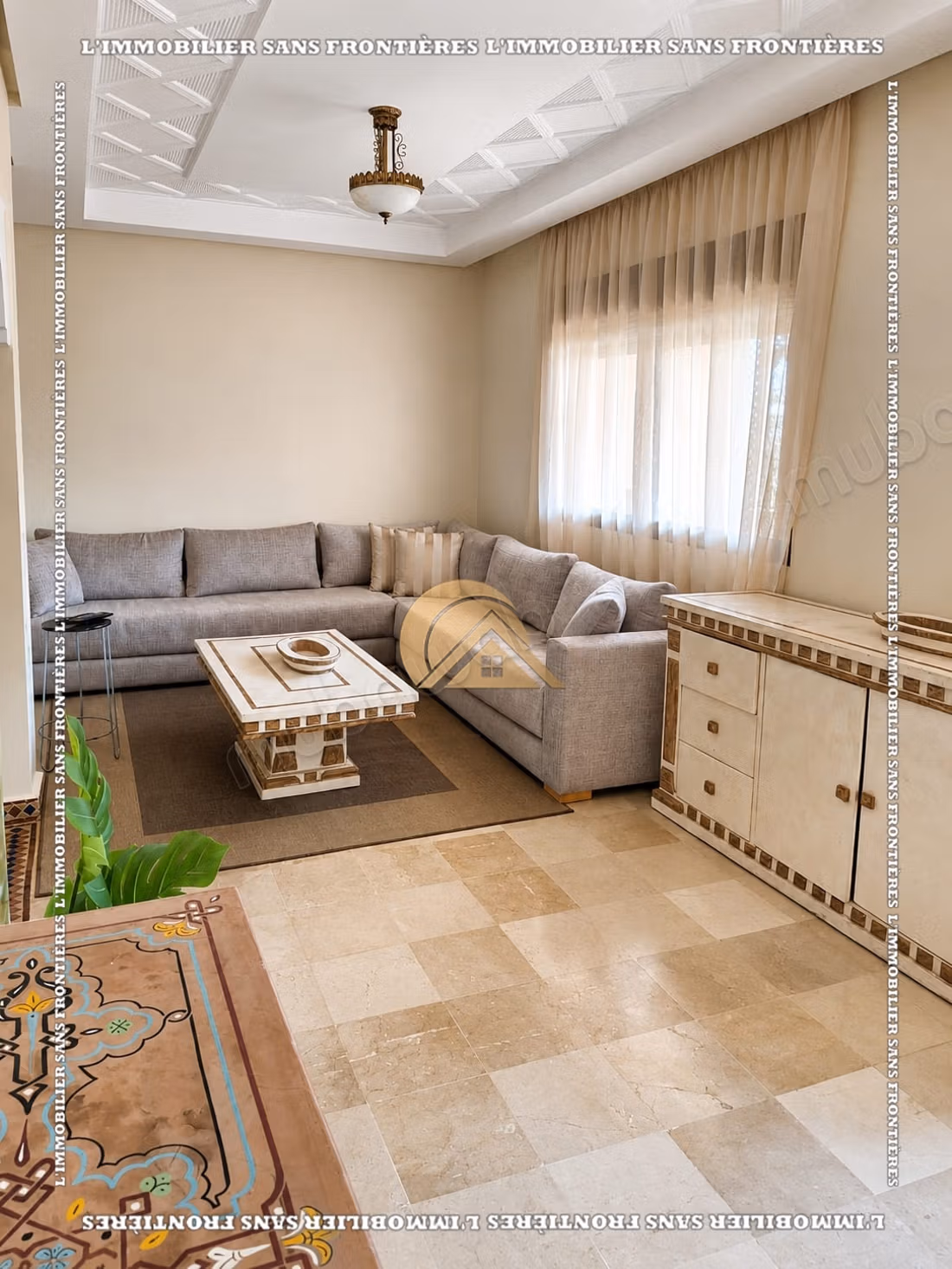 Furnished apartment for rent on the Casablanca road with a shared pool