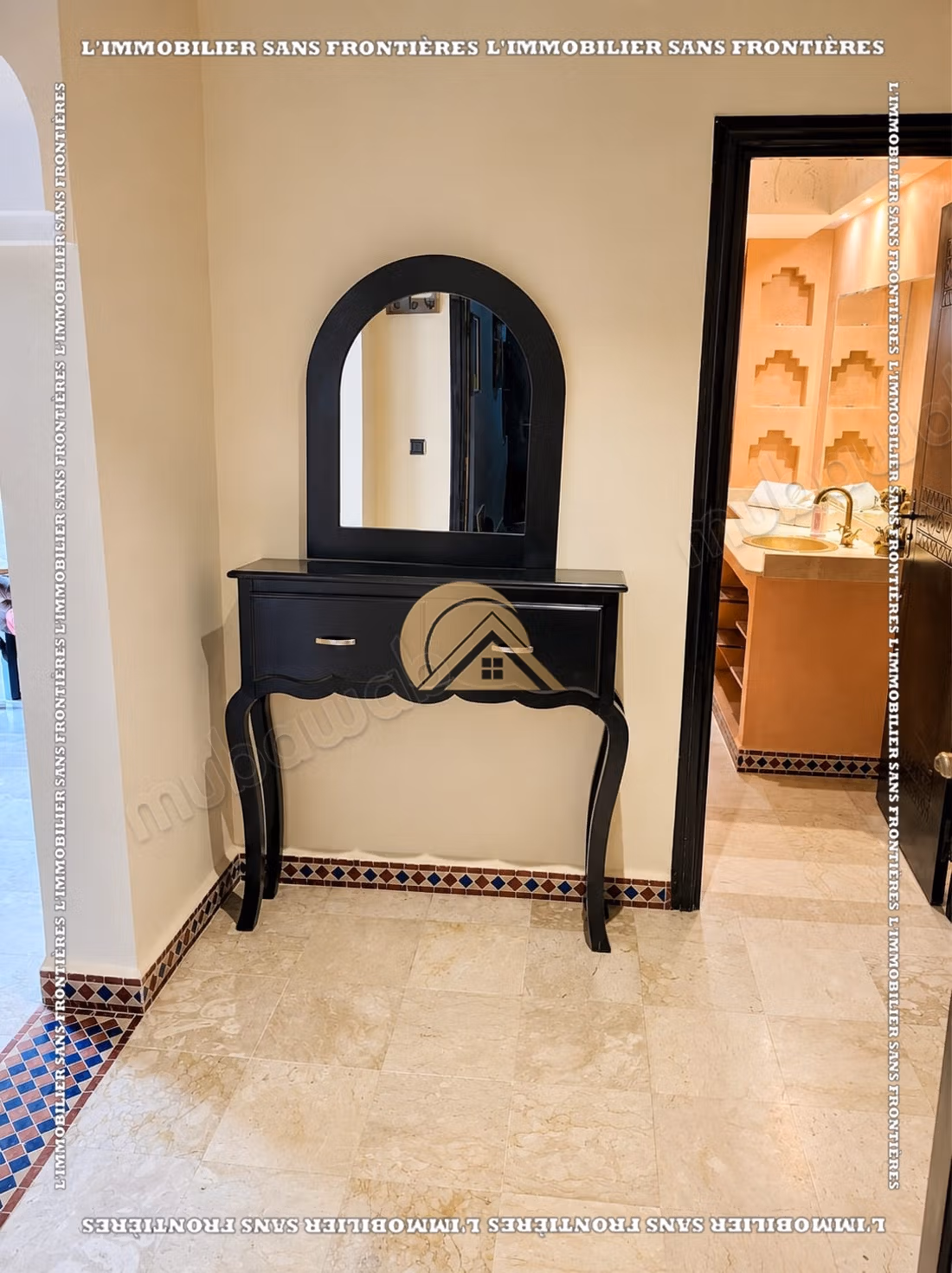Furnished apartment for rent on the Casablanca road with a shared pool