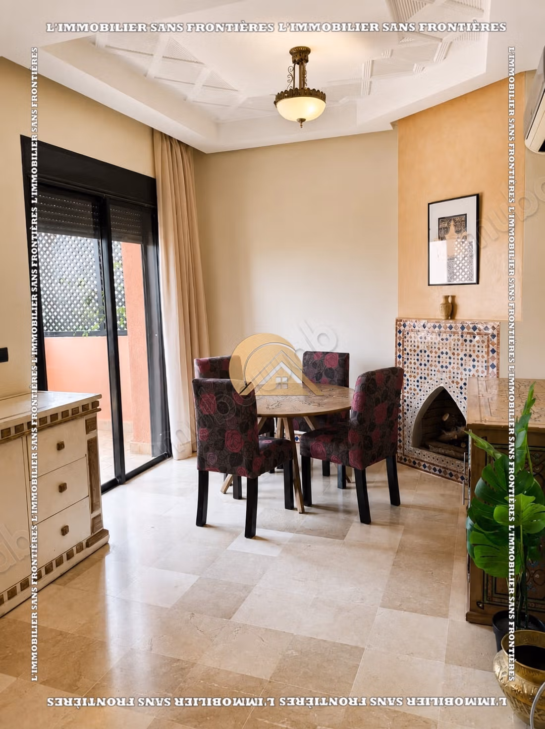 Furnished apartment for rent on the Casablanca road with a shared pool