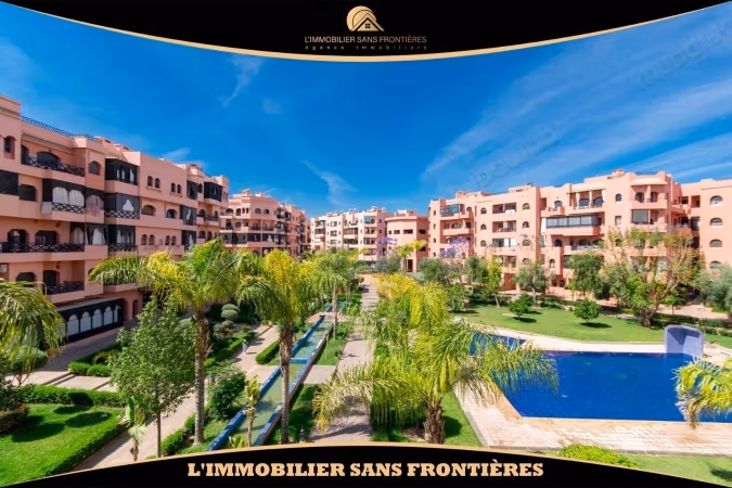 Appartement meublé à louer sur la route de Casablanca avec piscine collective
