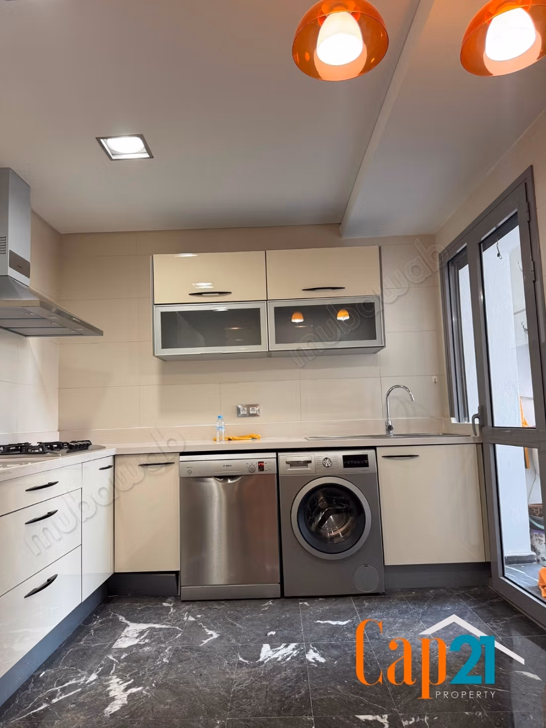 Furnished apartment with garden and pool for rent