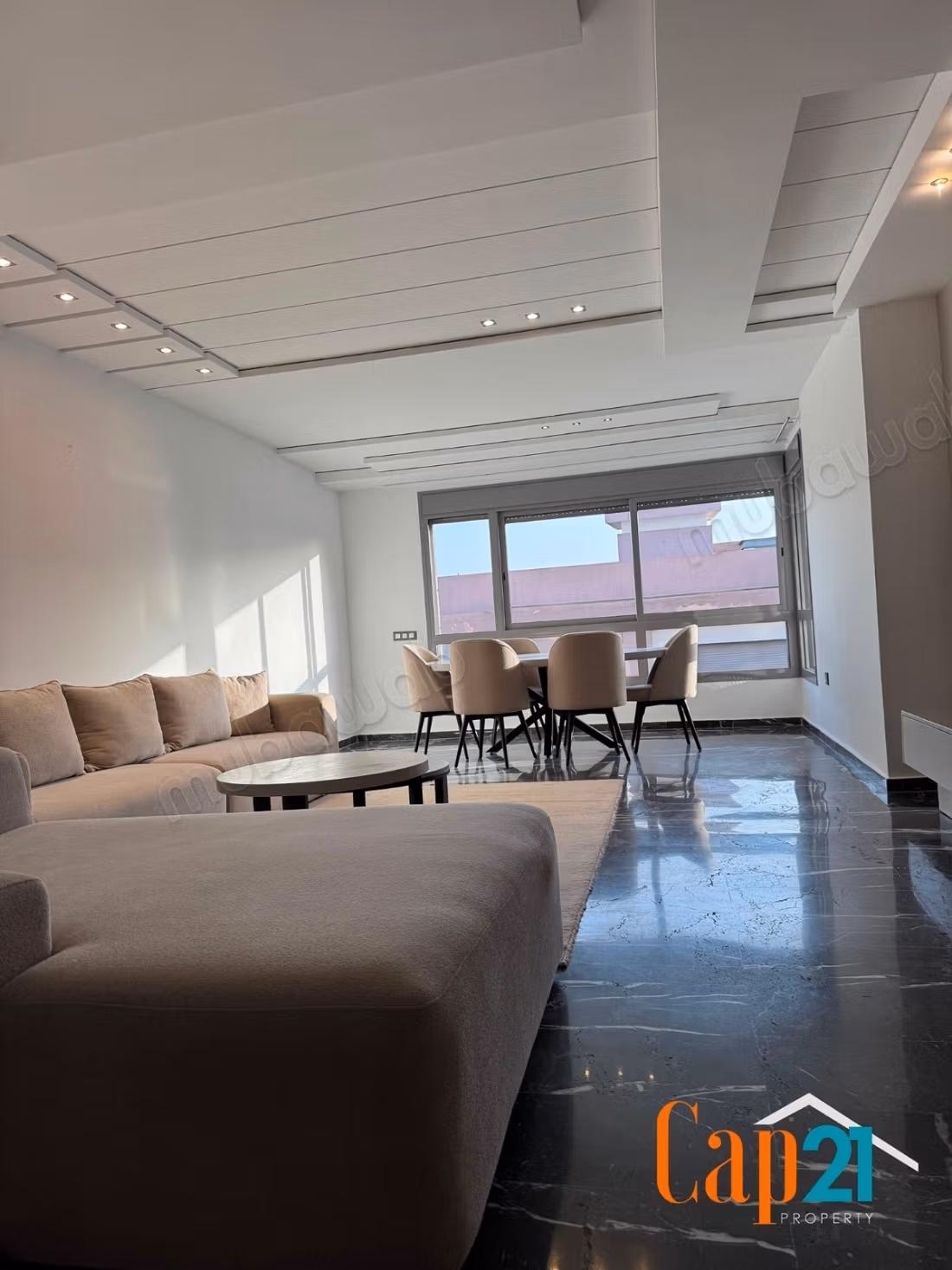 Furnished apartment with garden and pool for rent