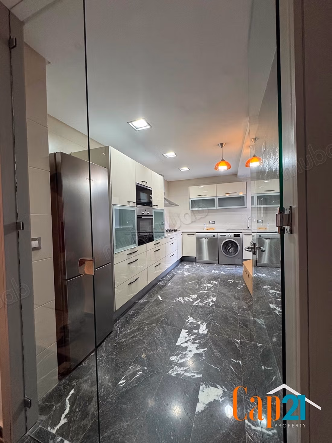 Furnished apartment with garden and pool for rent