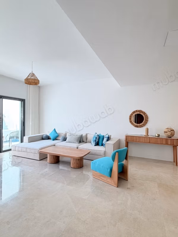 Location appartement a la marina bay tanger 
deux chambres avec piscine dans la résidence